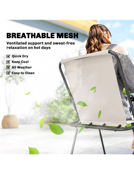 Outsunny 8 Piece Garden Dining Set with Umbrella Garden Furniture Set with 6 Folding Chairs, Tempered Glass Table for Patio Crea - pic 181962 | FastDaddyshop