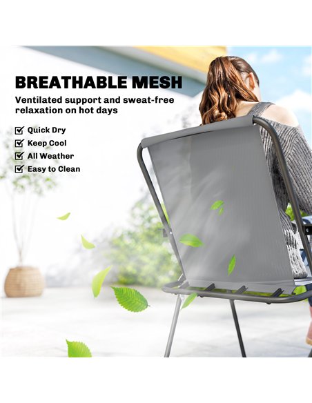 Outsunny 8 Piece Garden Dining Set with Umbrella, Garden Furniture Set with 6 Folding Chairs, Tempered Glass Table for Patio Gre - pic 181971 | FastDaddyshop