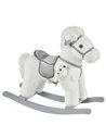 HOMCOM 18m+ Kids Plush Ride-On Rocking Horse with Realistic Sounds, White