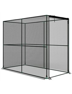 Outsunny Fruit Cage Bird Netting, Brassica Cage Plant Protection Tent with Zipped Door, Anti Bird, Insects, Small Animals, Black