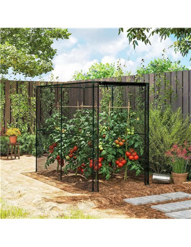 Outsunny Fruit Cage Bird Netting, Brassica Cage Plant Protection Tent with Zipped Door, Anti Bird, Insects, Small Animals, Black