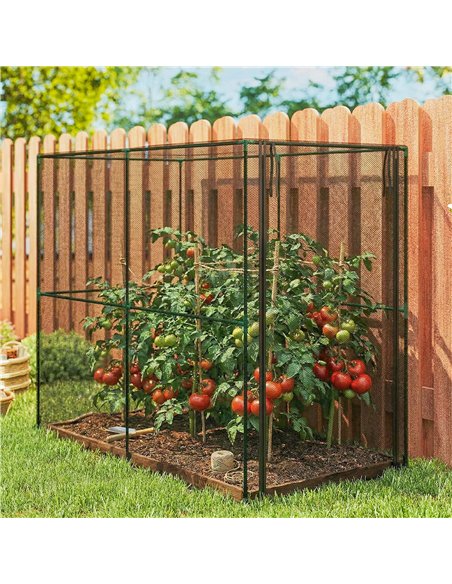 Outsunny Fruit Cage Bird Netting, Brassica Cage Plant Protection Tent with Zipped Door, Anti Bird, Insects, Small Animals, Black - pic 182191 | FastDaddyshop
