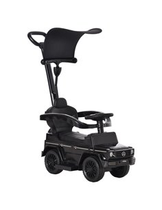 HOMCOM 12+ Push Along Car Mercedes-Benz G350 Foot to Floor Slider with Steering Wheel, Black