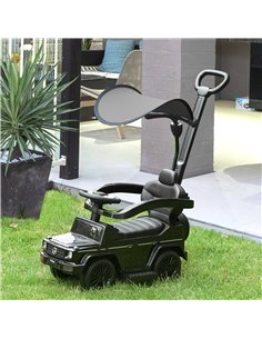 HOMCOM 12+ Push Along Car Mercedes-Benz G350 Foot to Floor Slider with Steering Wheel, Black 2