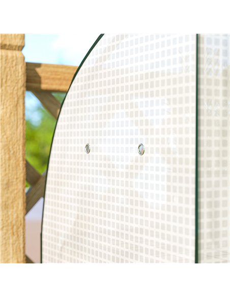 Outsunny Mini Greenhouse with Reinforced PE Cover, Portable Indoor Outdoor Green House with Roll-up Door, 170 x 120 x 50cm, Whit - pic 182254 | FastDaddyshop