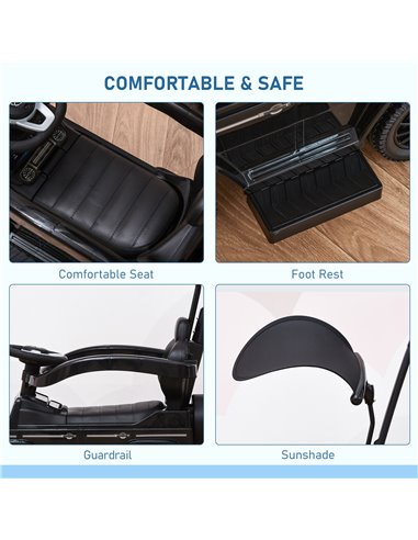 HOMCOM 12+ Push Along Car Mercedes-Benz G350 Foot to Floor Slider with Steering Wheel, Black