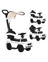 HOMCOM 12+ Push Along Car Mercedes-Benz G350 Foot to Floor Slider with Steering Wheel, White