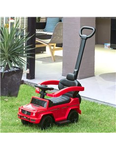 HOMCOM 12+ Push Along Car Mercedes-Benz G350 Foot to Floor Slider with Steering Wheel, Red 2