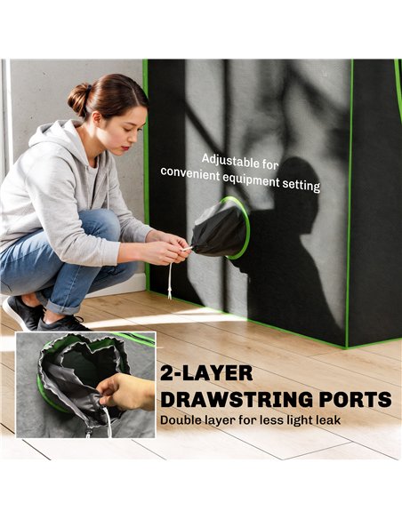 Outsunny Grow Tent 120 x 120 x 200 cm, Reflective Mylar Hydroponic Growing Tent with 600D Oxford Fabric, Observation Window, Ven - pic 182441 | FastDaddyshop