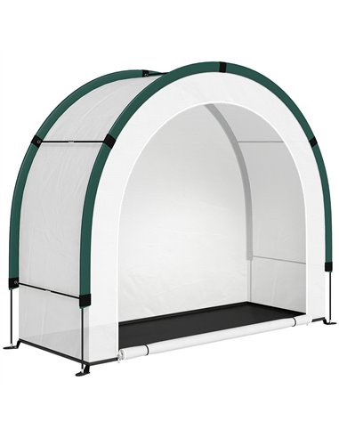 Outsunny Foldable Small Greenhouse, Portable Green House Mini Greenhouse with Zipper Door, PE Base, 200 x 80 x 164 cm, Green