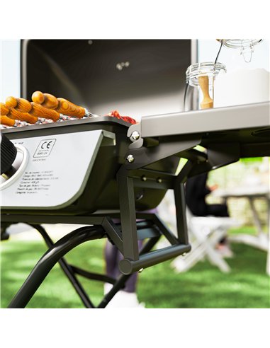 Outsunny Two-Burner Portable Suitcase BBQ - Black
