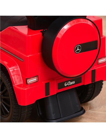 HOMCOM 12+ Push Along Car Mercedes-Benz G350 Foot to Floor Slider with Steering Wheel, Red - pic 18250 | FastDaddyshop