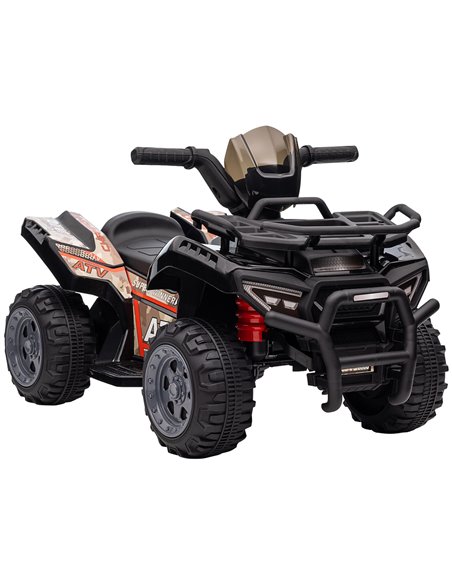 HOMCOM Kids Ride-on Four Wheeler ATV Car with Real Working Headlights, 6V Battery Powered Motorcycle for 18-36 Months, Black - pic 18260 | FastDaddyshop