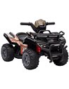 HOMCOM Kids Ride-on Four Wheeler ATV Car with Real Working Headlights, 6V Battery Powered Motorcycle for 18-36 Months, Black