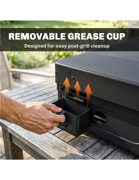 Outsunny 2 Burner Grill Griddle, Portable Gas Plancha, 6 kW, Tabletop Gas BBQ with Grease Cup for Camping Picnic Patios, Black - pic 182602 | FastDaddyshop