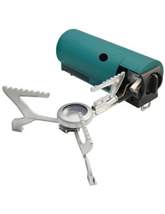 Outsunny 2670W Foldable Camping Stove with Safety Shut-Off, Piezo Ignition Gas Stove with Carry Bag, Green