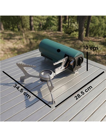 Outsunny 2670W Foldable Camping Stove with Safety Shut-Off, Piezo Ignition Gas Stove with Carry Bag, Green - pic 182644 | FastDaddyshop