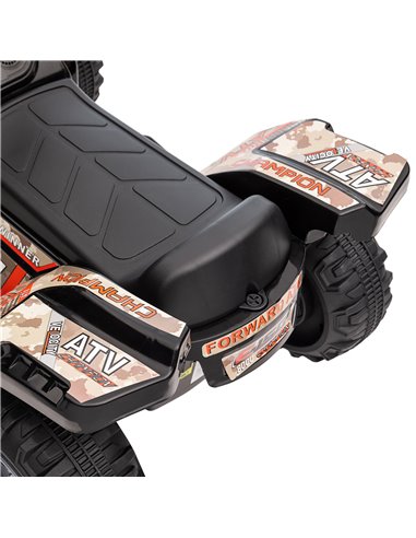 HOMCOM Kids Ride-on Four Wheeler ATV Car with Real Working Headlights, 6V Battery Powered Motorcycle for 18-36 Months, Black