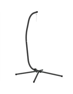 Outsunny Hanging Egg Chair Stand Only, Hammock Chair C-Stand with Hanging Chain, Black
