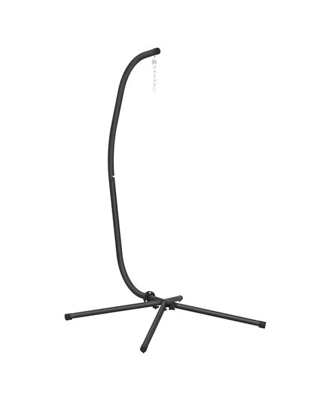 Outsunny Hanging Egg Chair Stand Only, Hammock Chair C-Stand with Hanging Chain, Black - pic 182687 | FastDaddyshop
