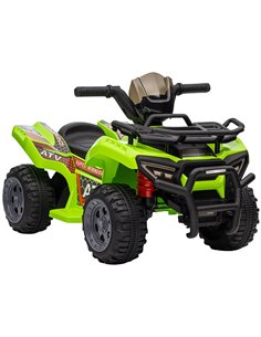 HOMCOM 18m+ Kids 6V Ride-on Four Wheeler ATV Car with Real Working Headlights, Green