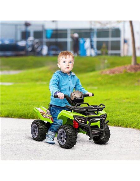 HOMCOM 18m+ Kids 6V Ride-on Four Wheeler ATV Car with Real Working Headlights, Green - pic 18270 | FastDaddyshop