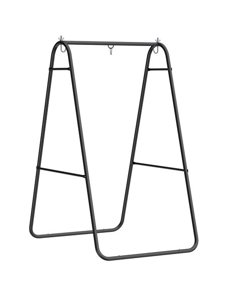 Outsunny Hammock Chair Stand Only 150KG Load Capacity for Indoor Outdoor, Black - pic 182732 | FastDaddyshop