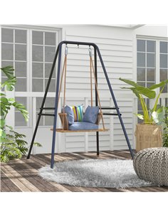Outsunny Hammock Chair Stand, Hanging Heavy Duty Metal Frame Hammock Stand for Hanging Hammock Air Porch Swing Chair, Egg Chair, 2