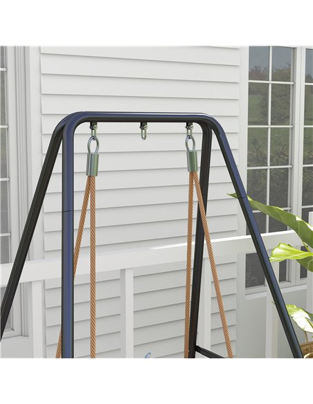 Outsunny Hammock Chair Stand, Hanging Heavy Duty Metal Frame Hammock Stand for Hanging Hammock Air Porch Swing Chair, Egg Chair, - pic 182775 | FastDaddyshop