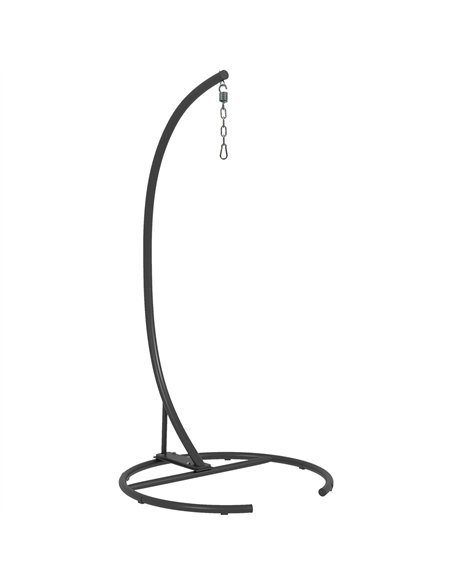 Outsunny Hanging Hammock Chair Stand with Round Base, C Hanging Swing Stand Frame for Swing/Egg/Hammock Chair, Indoor & Outdoor, - pic 182777 | FastDaddyshop