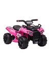HOMCOM 18m+ Kids 6V Ride-on Four Wheeler ATV Car with Real Working Headlights, Pink