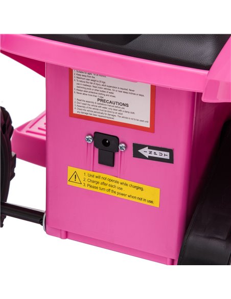 HOMCOM Kids Ride-on Four Wheeler ATV Car with Real Working Headlights, 6V Battery Powered Motorcycle for 18-36 Months, Pink - pic 18286 | FastDaddyshop
