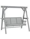 Outsunny Three-Seater Wooden Swing Bench, Dark Grey