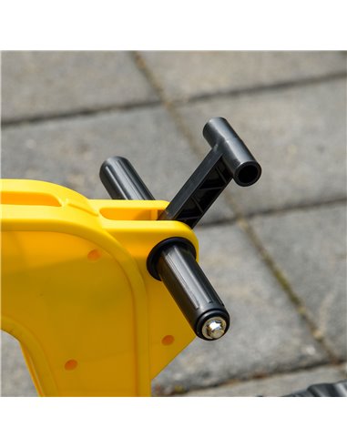 HOMCOM Ride-on Toy Pedal Digger Construction Car with Horn & Detachable Trailer, Yellow