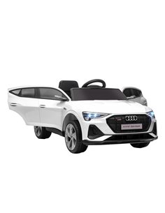 HOMCOM 12V Kids Electric Ride-On Car with Remote Control, Lights, Music, Horn, White