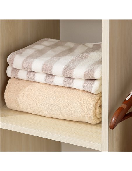 HOMCOM Open Wardrobe on Wheels, Bedroom Wardrobe with Clothes Hanging Rail, 3 Storage Shelves, Mobile Garment Rack for Cloakroom - pic 183135 | FastDaddyshop