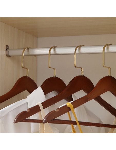 HOMCOM Open Wardrobe on Wheels, Bedroom Wardrobe with Clothes Hanging Rail, 3 Storage Shelves, Mobile Garment Rack for Cloakroom - pic 183136 | FastDaddyshop
