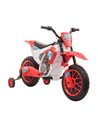 HOMCOM 3+ Kids 12V Electric Motorcycle with Training Wheels, Red
