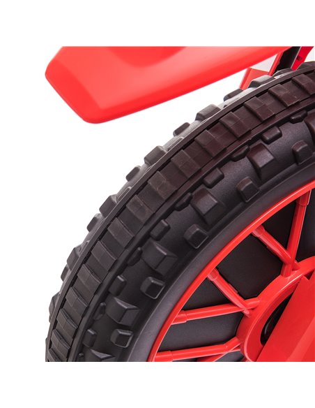 HOMCOM 12V Kids Electric Motorcycle Ride-On, with Training Wheels, for Ages 3-6 Years - Red - pic 18321 | FastDaddyshop