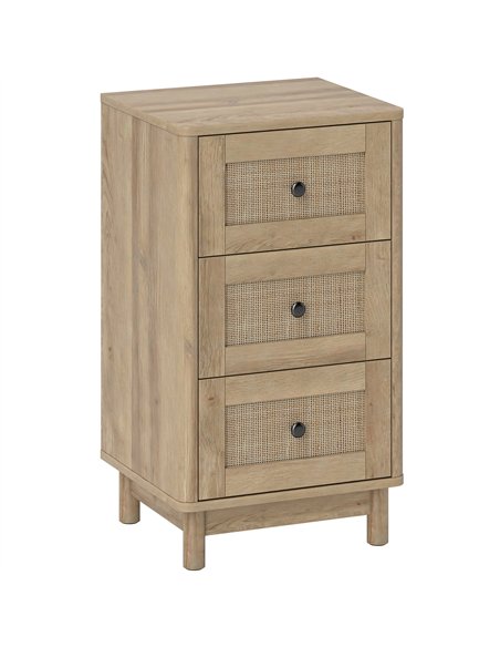 HOMCOM 40 cm Drawer Chest of Drawers with 3 Drawer - Oak - pic 183245 | FastDaddyshop