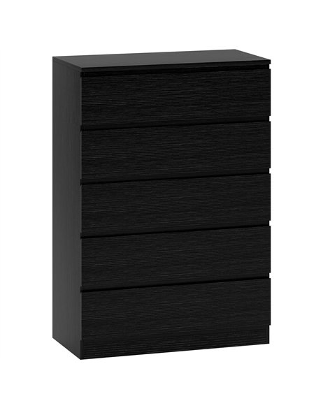 HOMCOM Chest of Drawers, 5 Drawer Dresser, Modern Storage Cabinet with 5 Drawers, for Bedroom, Living Room, Black - pic 183263 | FastDaddyshop
