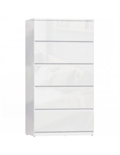 HOMCOM Chest of Drawers, 5-Drawer Storage Cabinets, Modern Dresser, Storage Drawer Unit for Bedroom