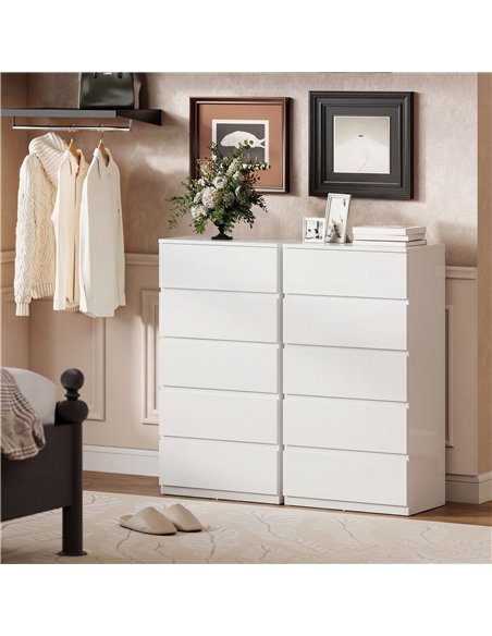 HOMCOM Chest of Drawers, 5-Drawer Storage Cabinets, Modern Dresser, Storage Drawer Unit for Bedroom - pic 183289 | FastDaddyshop