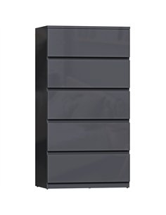 HOMCOM Chest of Drawers, 5-Drawer Storage Cabinets, Modern Dresser, Storage Drawer Unit for Bedroom