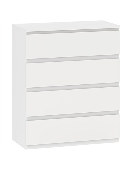 HOMCOM Chest of Four Drawers - White - pic 183308 | FastDaddyshop