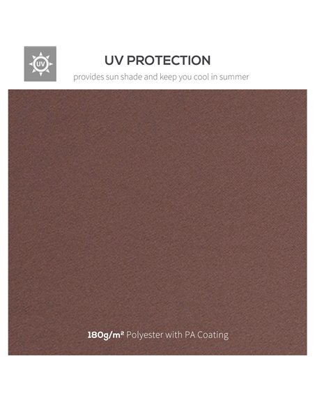 Outsunny 3x4m Gazebo Replacement Roof Canopy 2 Tier Top UV Cover Garden Patio Outdoor Sun Awning Shelters Brown (TOP ONLY) - pic 18337 | FastDaddyshop