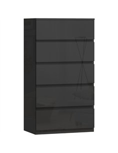 HOMCOM Chest of Drawers, 5-Drawer Storage Cabinets, Modern Dresser, Storage Drawer Unit for Bedroom