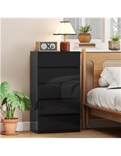 HOMCOM Chest of Drawers, 5-Drawer Storage Cabinets, Modern Dresser, Storage Drawer Unit for Bedroom 2