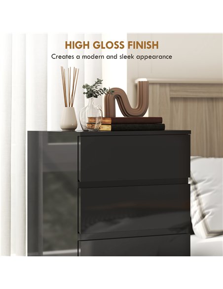 HOMCOM Chest of Drawers, 5-Drawer Storage Cabinets, Modern Dresser, Storage Drawer Unit for Bedroom - pic 183420 | FastDaddyshop