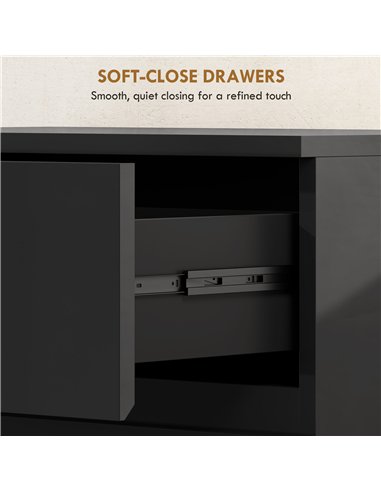 HOMCOM Chest of Drawers, 5-Drawer Storage Cabinets, Modern Dresser, Storage Drawer Unit for Bedroom